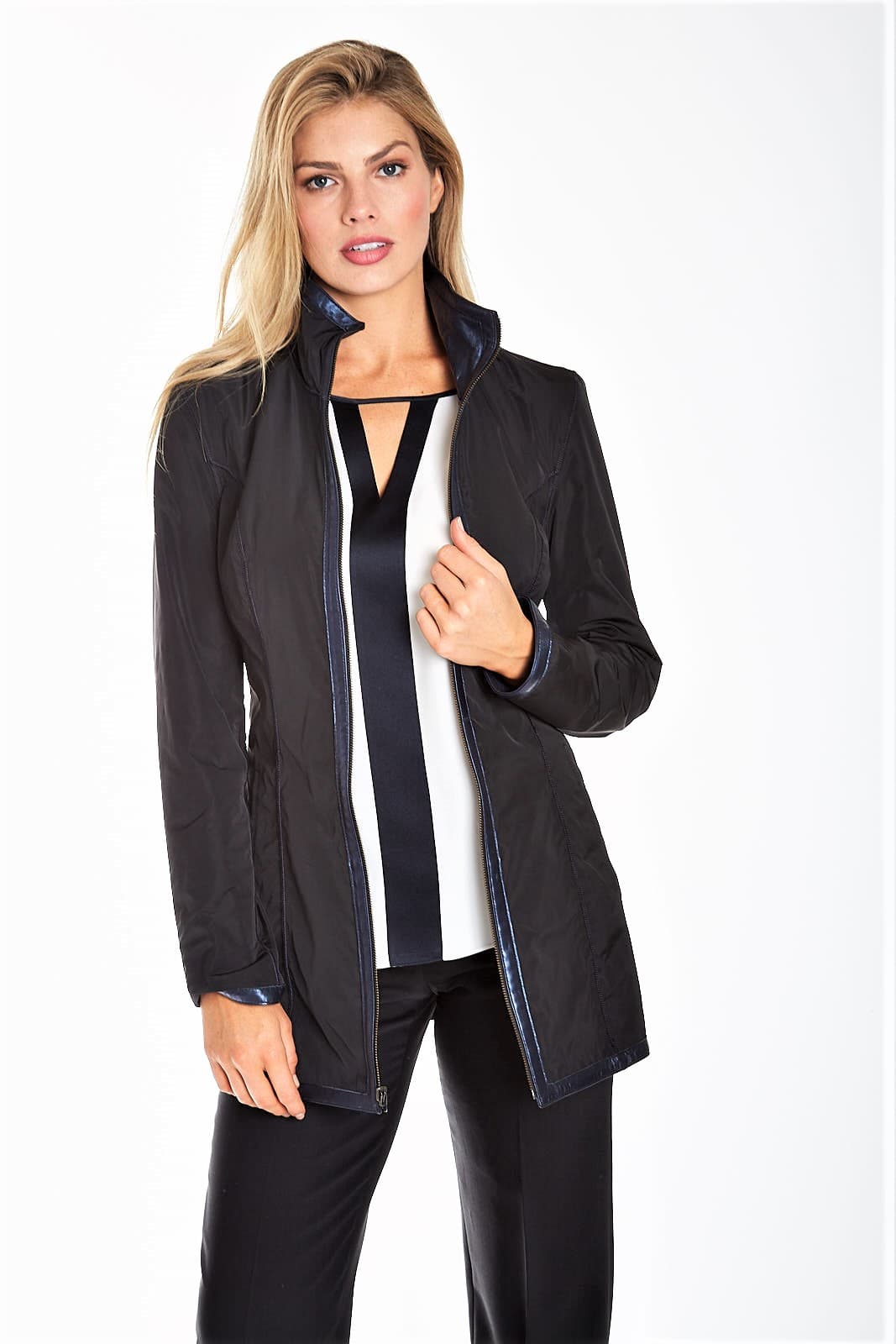 Reversible Pearlized Leather Jacket