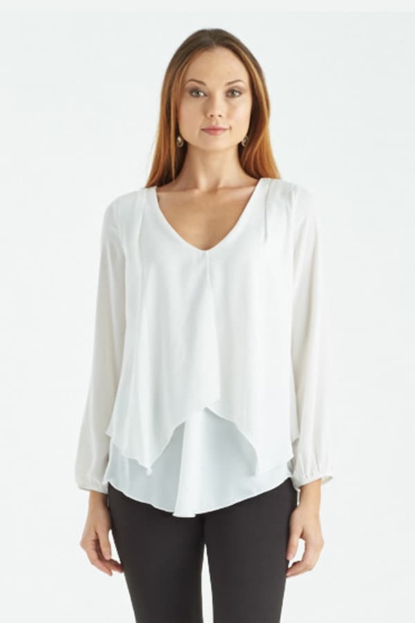 Crepe Flyaway Blouse - $82.50 - View 1 of 3