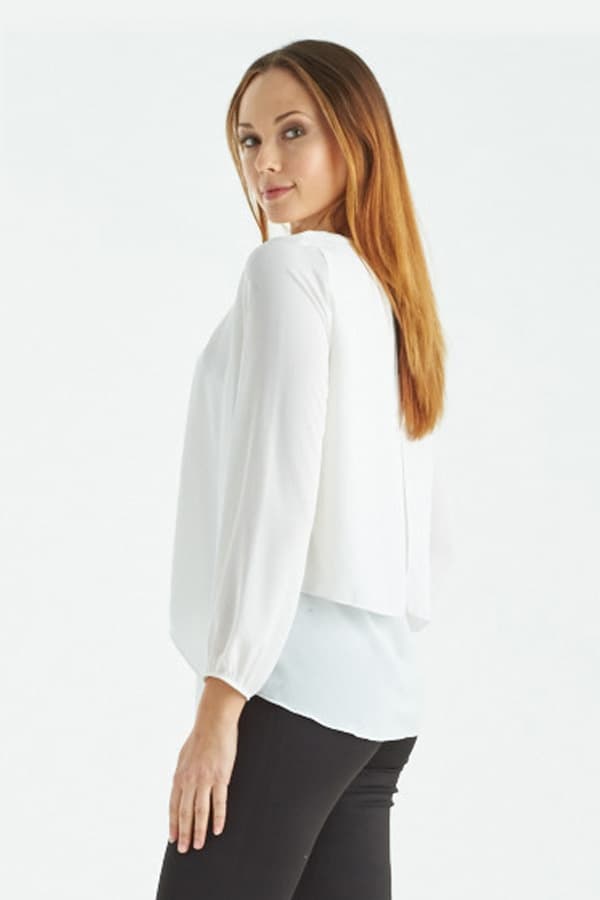 Crepe Flyaway Blouse - $165.00 - View 3 of 3