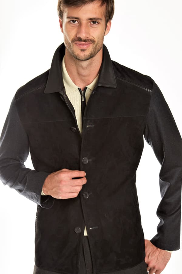 Torras Suede Jkt 55% silk back/sleeves - $685.00 - View 1 of 4
