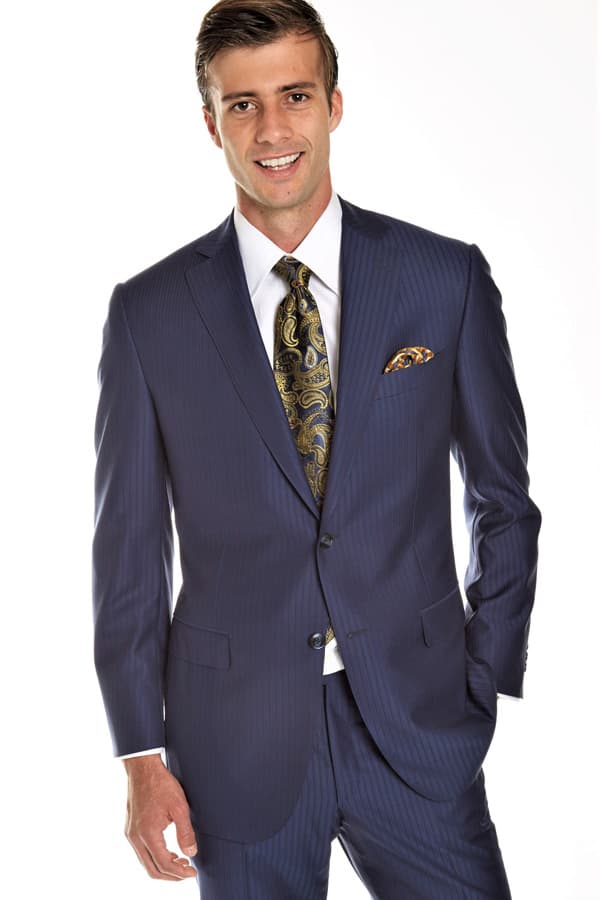 Blue Ravazzolo-Suit in Cerruti Prestige Serge | Men's - $3,345.00 – $3,585.00 - View 1 of 3