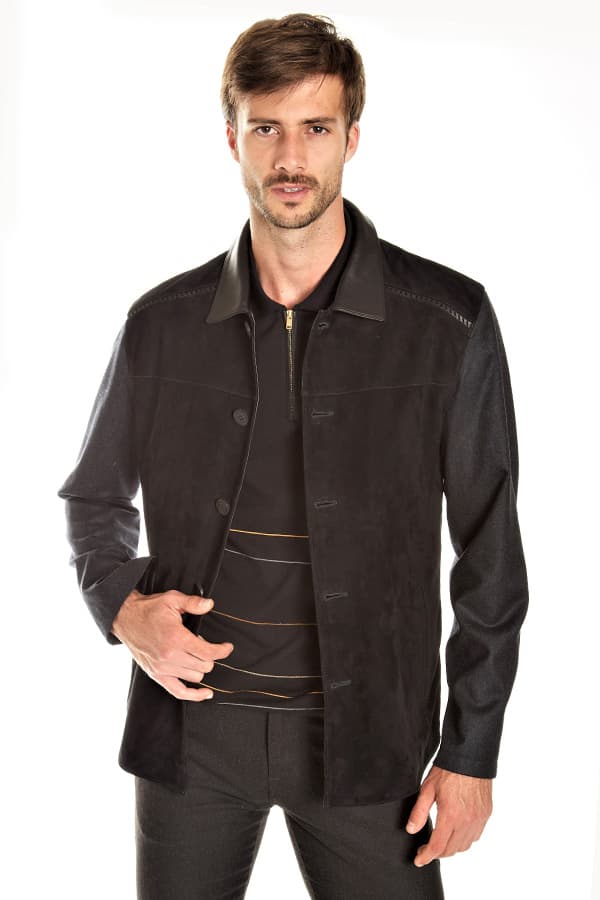 Torras Suede Jkt 55% silk back/sleeves - $685.00 - View 3 of 4