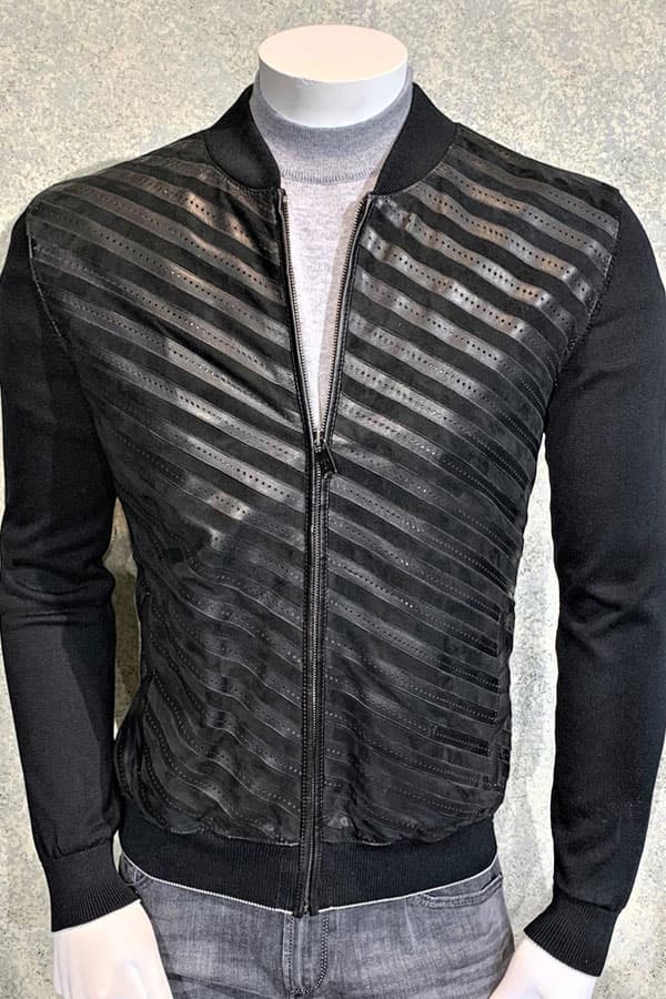 TORRAS ZIP SUEDE/LEATHER BLOUSON - 695.0000 - Main product view