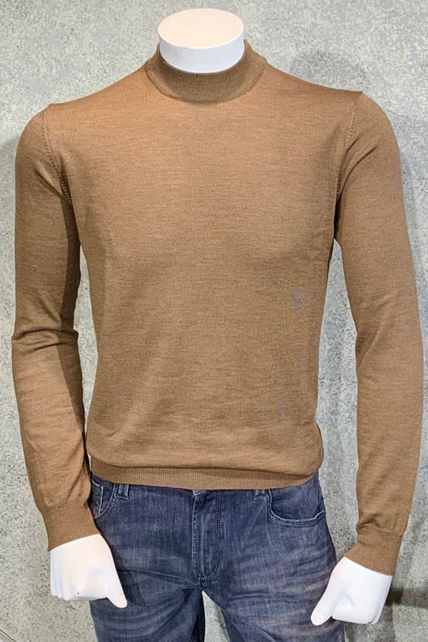 Mock Neck Sweater in 100% lightweight Merino Wool - $195.00 - View 1 of 1