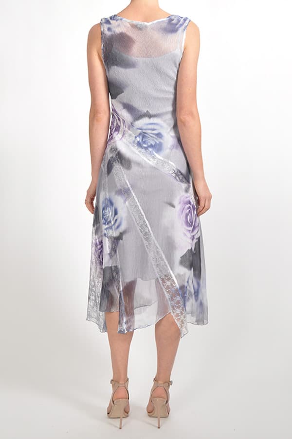 Plisse Sleeveless Chiffon floral dress - $365.00 - View 3 of 3