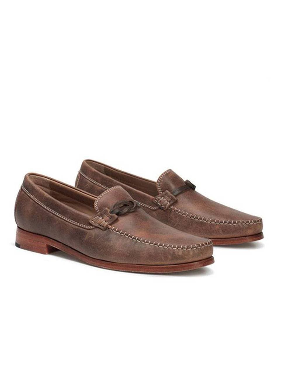 Classic moccasin dark brown men's shoes