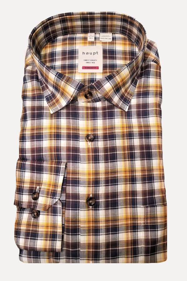 Shirt in Lyocell Stretch soft fabric. Hidden Button Down Model Model.  - 18500 - Main product view