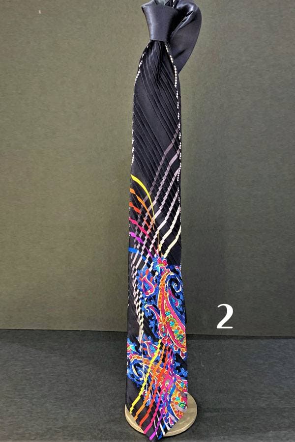 Pancaldi Limited Edition FANTASIA Plisse Silk Tie (*Order Instruction)