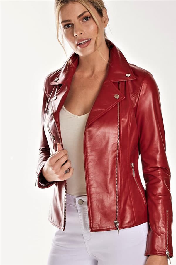 Classic Leather Moto Jacket -  - View 4 of 4