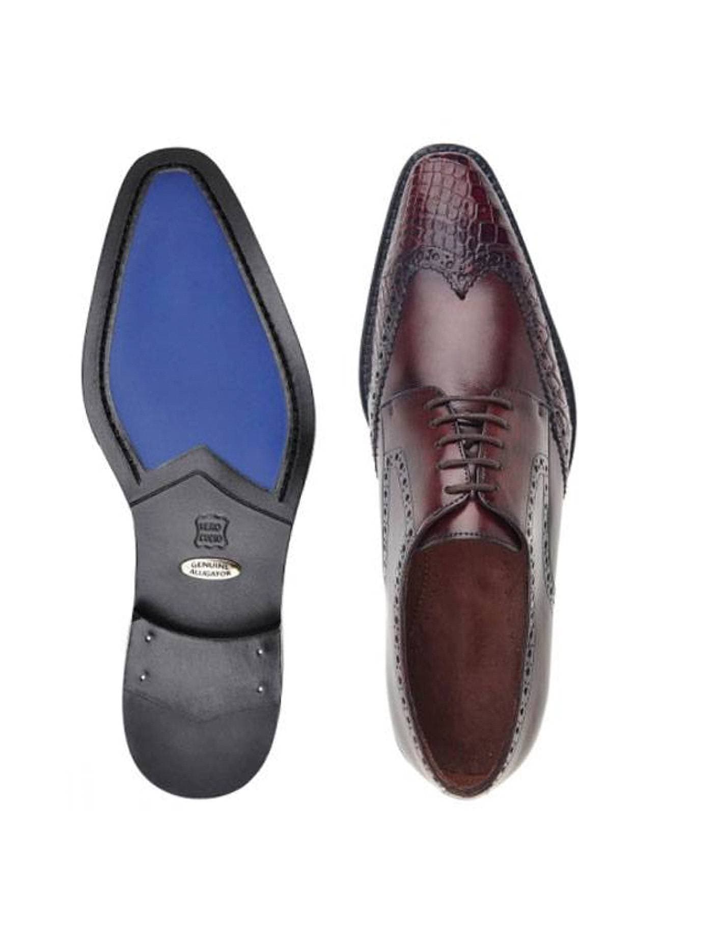 Red Alligator Wing Tip Shoe Classic Laceup | Men's - $495.00 - View 2 of 2