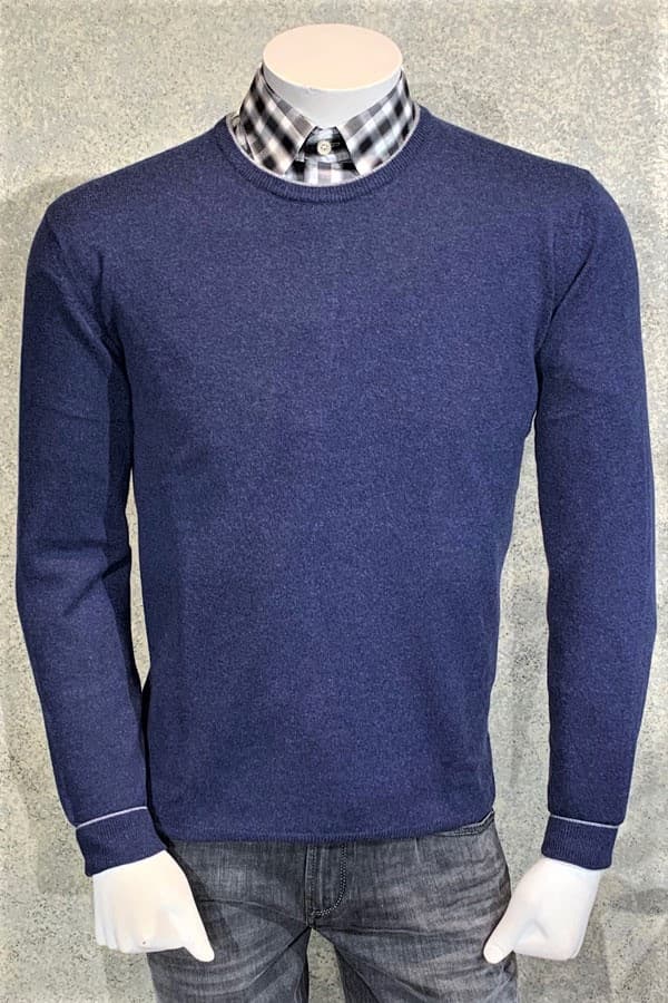 Italian Cashmere/Wool Crew Neck Sweater - 29500 - Main product view