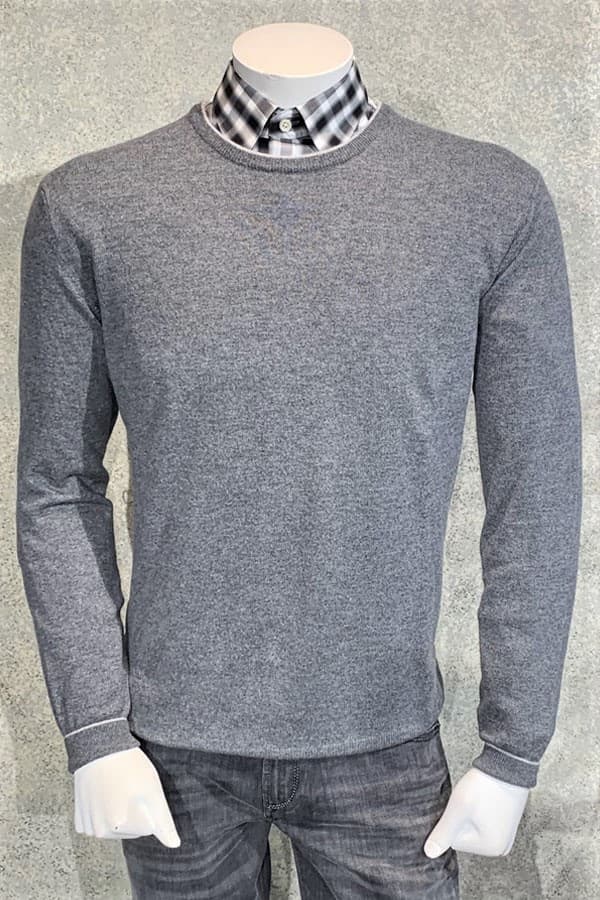 Italian Cashmere/Wool Crew Neck Sweater - 29500 - Main product view