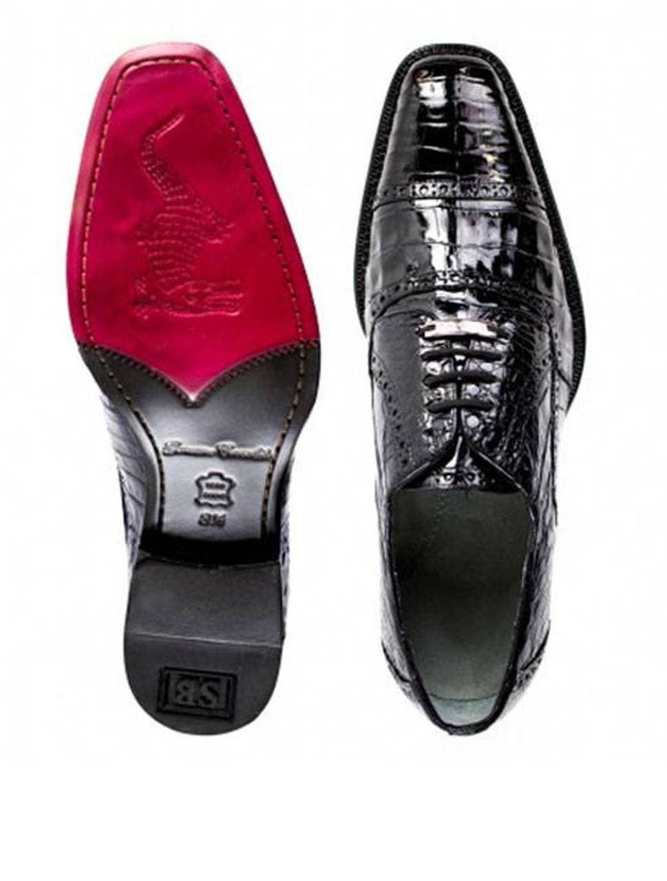 Black Genuine Crocodile Cap Toe Blucher | Men's - $985.00 – $1,085.00 - View 2 of 2
