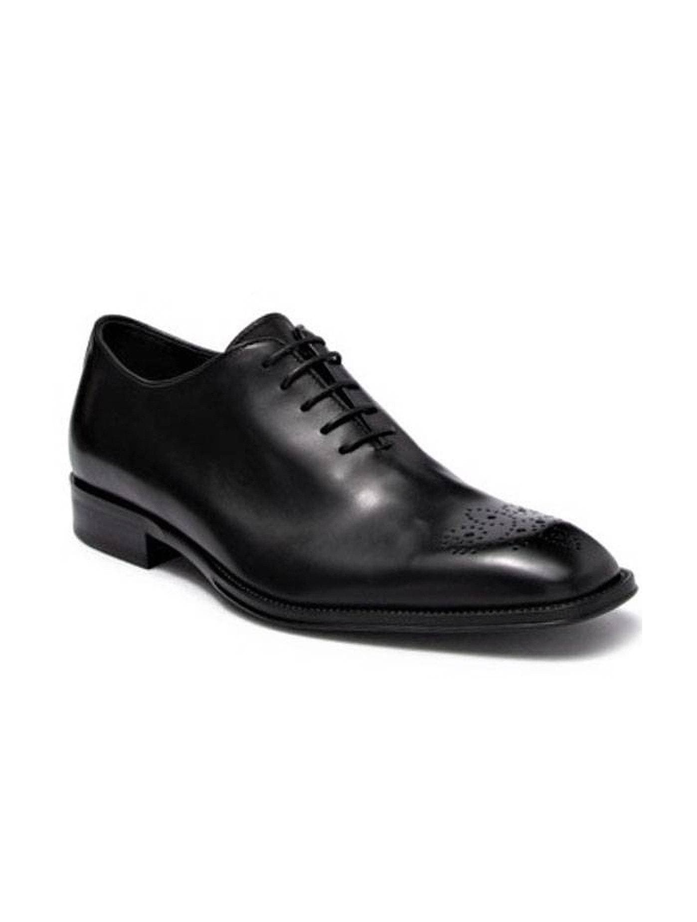 Elegant black formal shoe in leather with laces