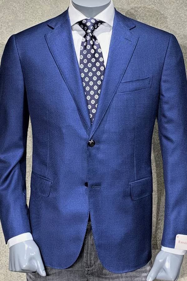 Ravazzolo-Silk&Wool Jacket in Hounds Tooth Design-Italy