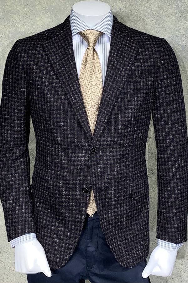 Italian Jacket, Cashmere/Wool Tweed Check - 268500 - Main product view