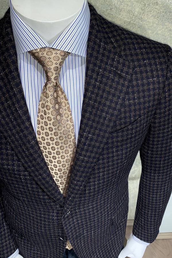 Italian Jacket, Cashmere/Wool Tweed Check - 268500 - Alternative view 2