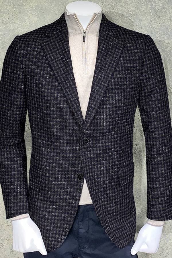 Italian Jacket, Cashmere/Wool Tweed Check -  - View 3 of 4