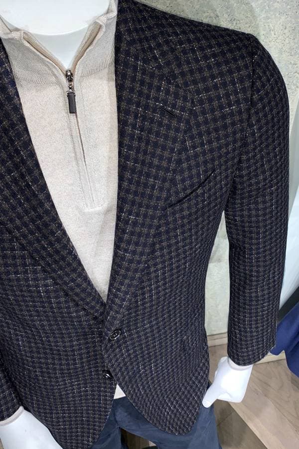 Italian Jacket, Cashmere/Wool Tweed Check -  - View 4 of 4