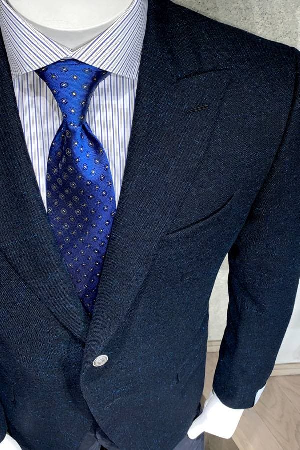 Italian Soft Tweed Blazer-Cerruti Wool/Linen Fabric - 278500 - Alternative view 2