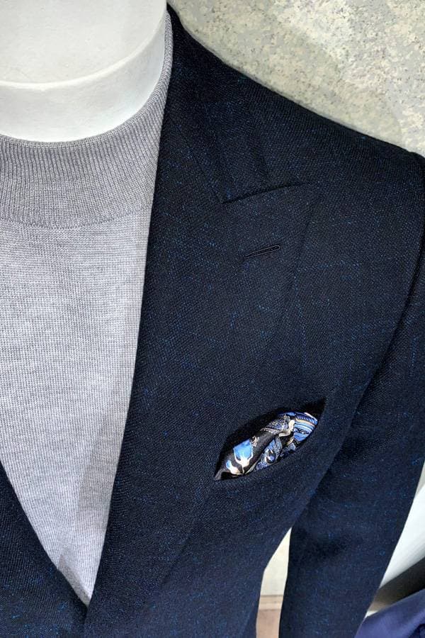 Italian Soft Tweed Blazer-Cerruti Wool/Linen Fabric -  - View 4 of 4