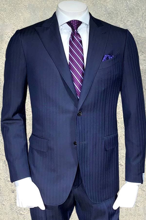 Italian Suit in Ton on Ton Chevron Pattern - $3,685.00 - View 1 of 2