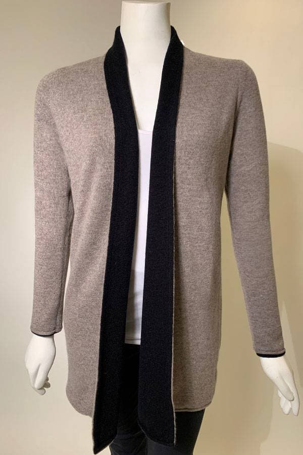 Black Reversible 100% Cashmere Cardigan | Women's - $237.50 - View 3 of 3