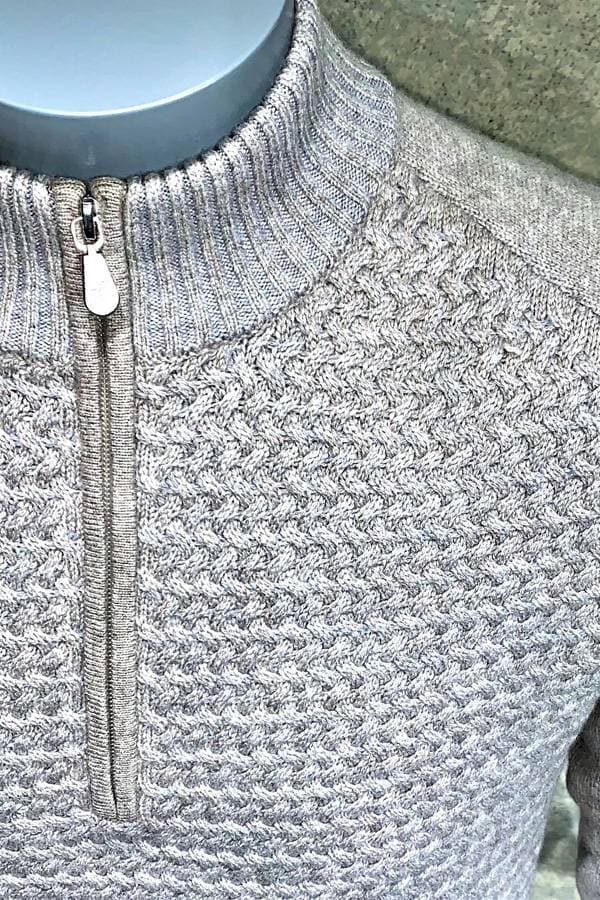 Cashmere Wool Zip Mock Sweater - $345.00 - View 3 of 4