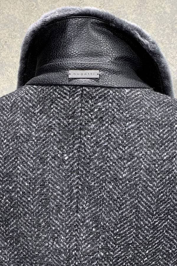 Top Coat Tweed with Shearling Collar -  - View 3 of 3