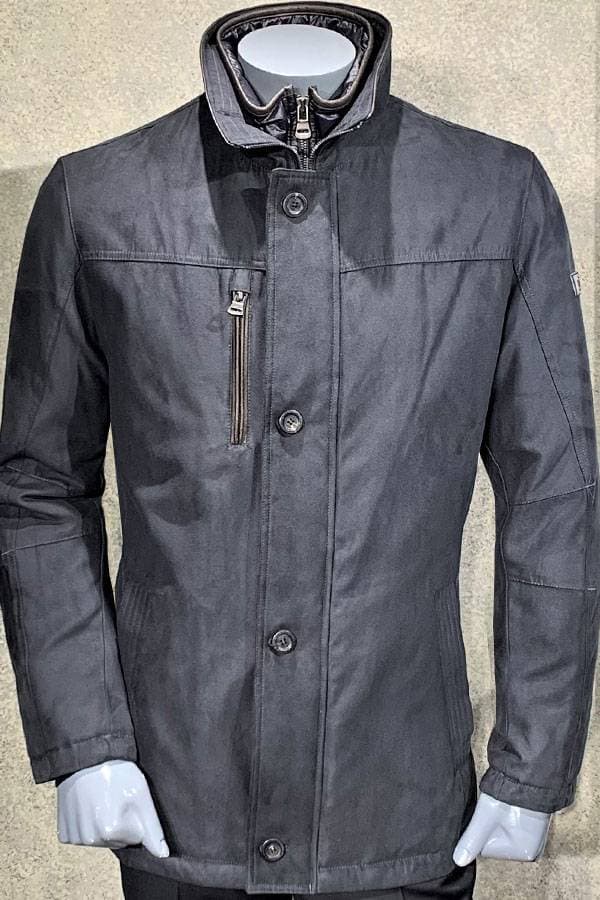 Microfiber Ultra Suede 3/4 Zip Coat with Warmer -  - View 3 of 3