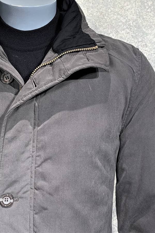 Brown Hip Length Basic Outerwear | Men's - $247.50 - View 2 of 3