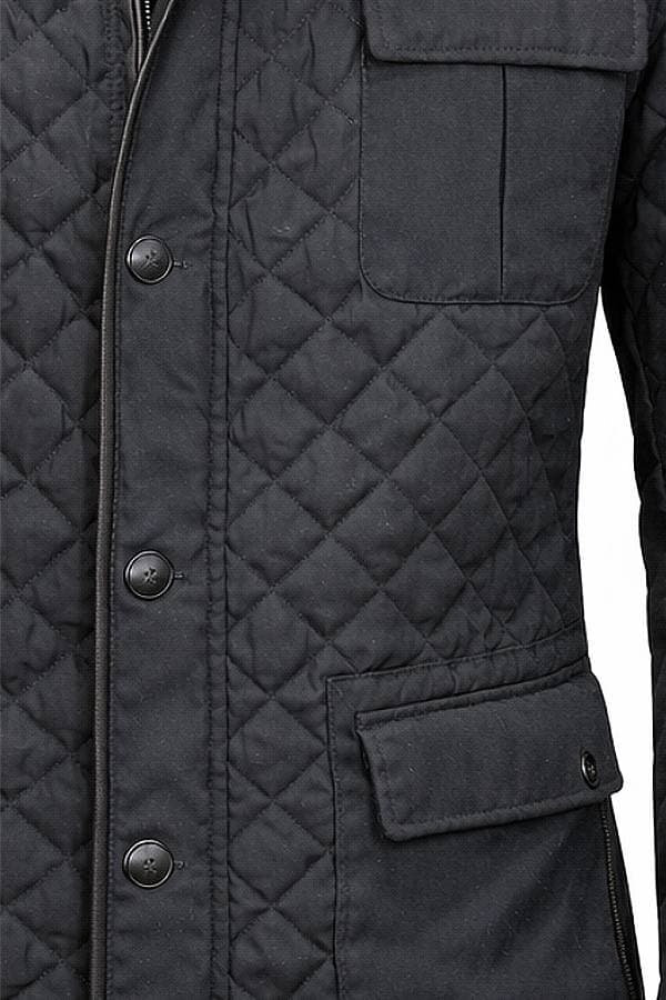Quilted Zip Field Coat