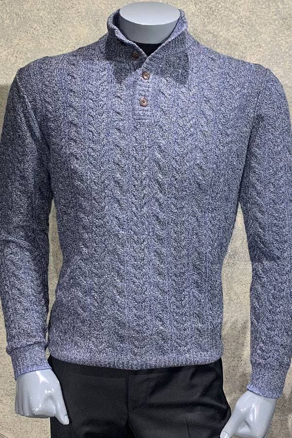 Cashmere 4 Button Mock Cable - 54500 - Main product view