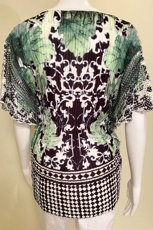 Plisse Printed Top -  - Alternative view 2