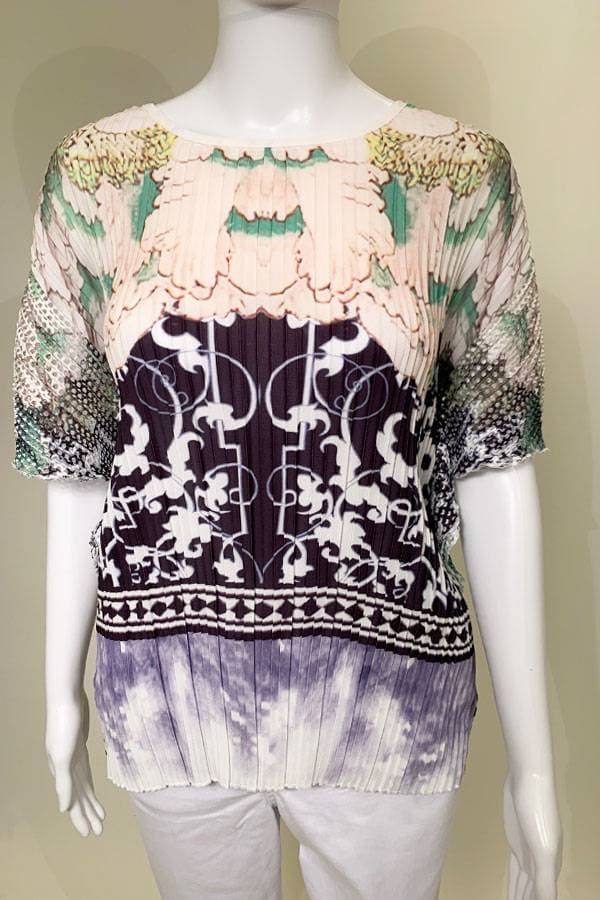 Plisse Printed Top -  - Main product view
