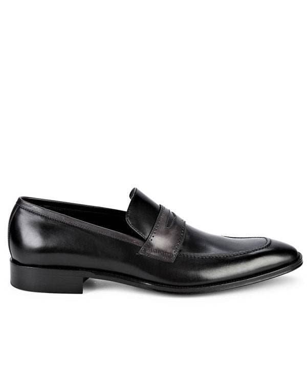 Black Bruno Magli Shoe Penny Loafer | Men's - $395.00 - View 4 of 5