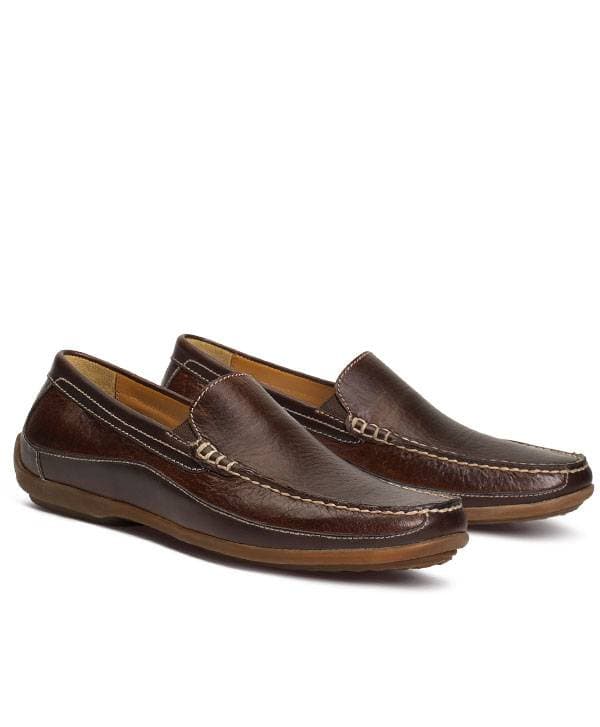 MOCCASIN-AMERICAN BISON. BROWN WITH BLACK DETAIL. -  - Main product view