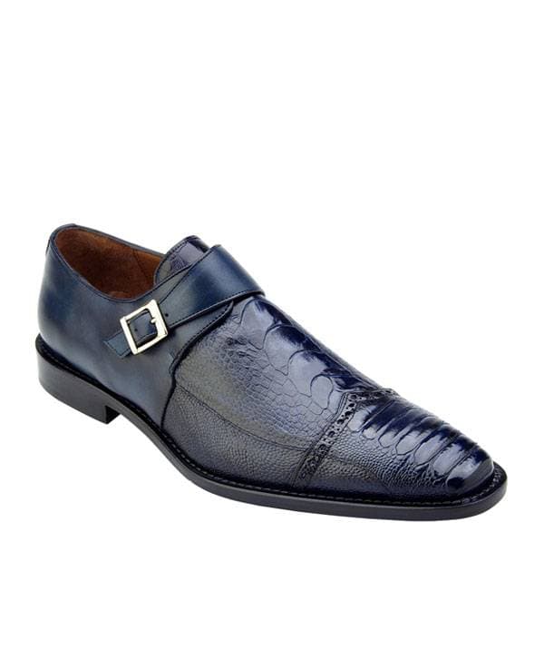 Ostrich Paw and Italian Calf Shoe in Monk Strap Design - 57500 - Main product view