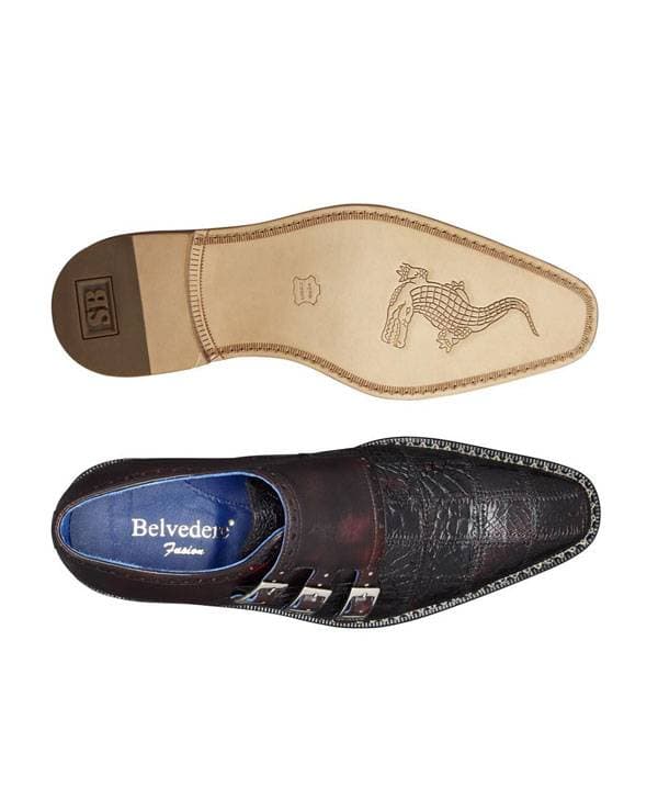 Genuine Caiman Crocodilus and Italian Calf-Monk Shoe - $399.00 - View 2 of 3