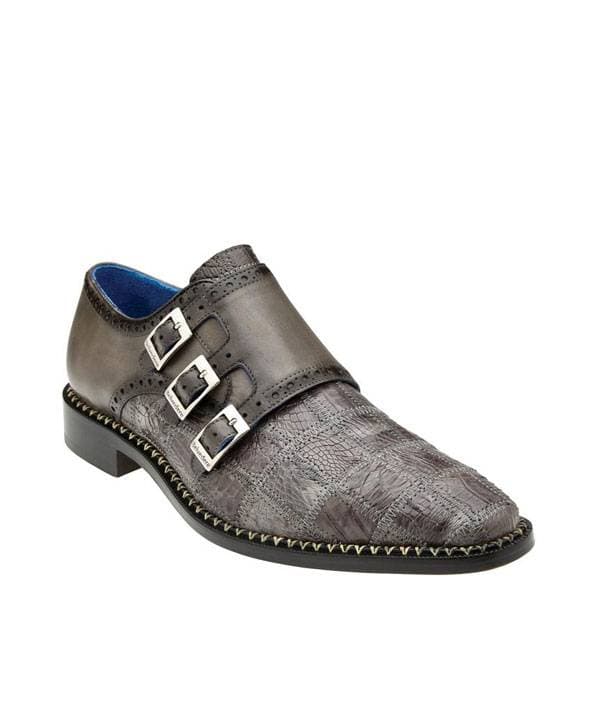 Genuine Caiman Crocodilus and Italian Calf-Monk Shoe - 0 - Main product view