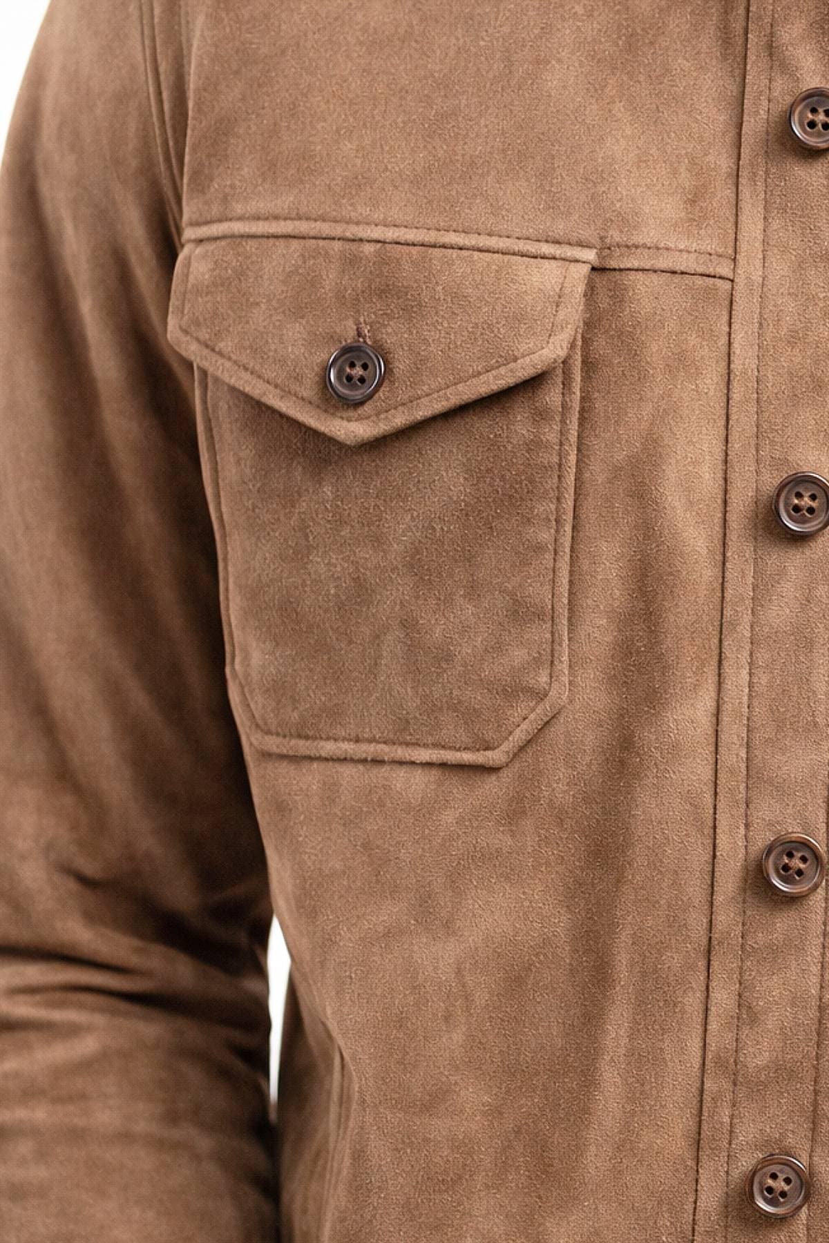 Brown Suede Shirt Jacket | Men's - $545.00 - View 2 of 2