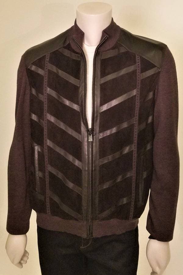 Suede Mock Blouson Zip