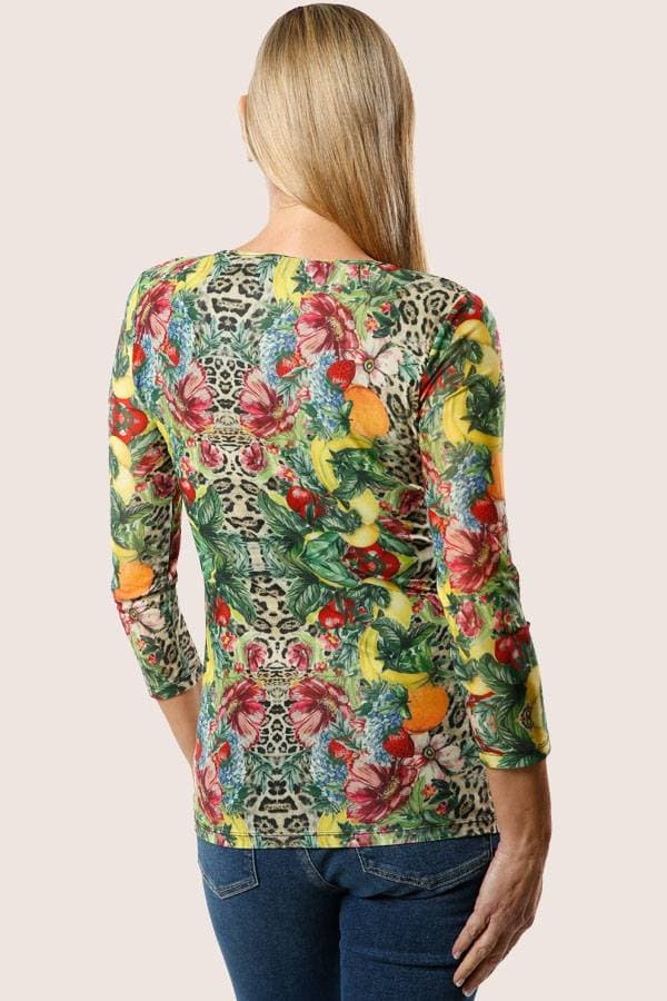 Top Vneck Mesh Leo Tropical -  - View 2 of 4