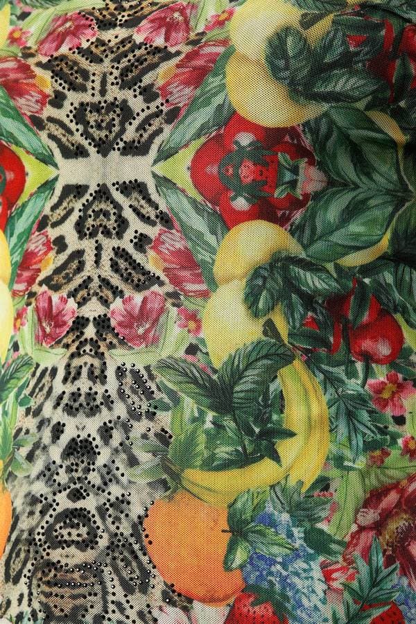 Top Vneck Mesh Leo Tropical -  - View 4 of 4