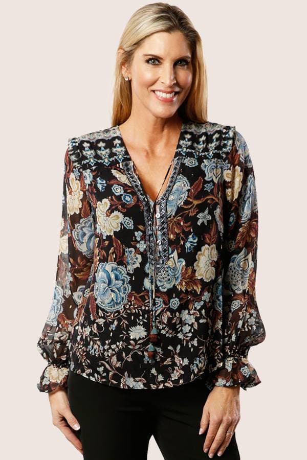 100% Silk Paisley Blouse -  - View 1 of 6