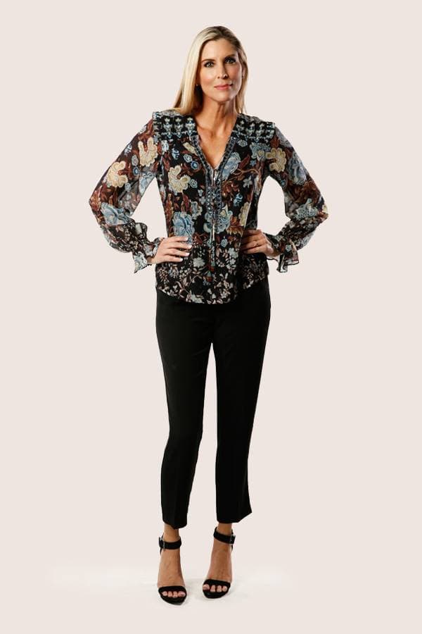 100% Silk Paisley Blouse -  - View 2 of 6