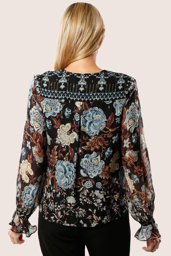 100% Silk Paisley Blouse -  - View 3 of 6