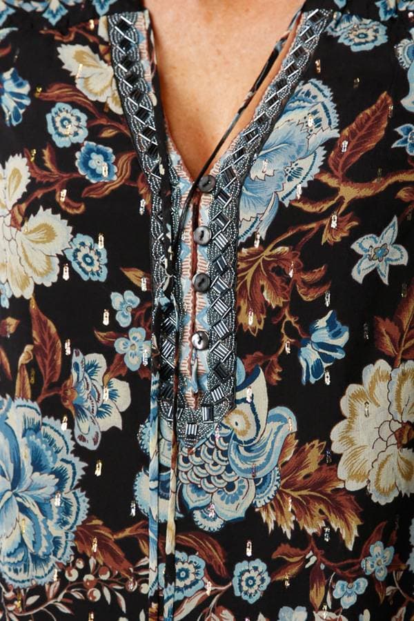 100% Silk Paisley Blouse -  - View 5 of 6