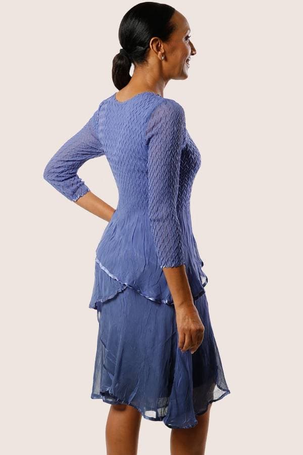 Plisse Vneck Layer dress - 49500 - Alternative view 2