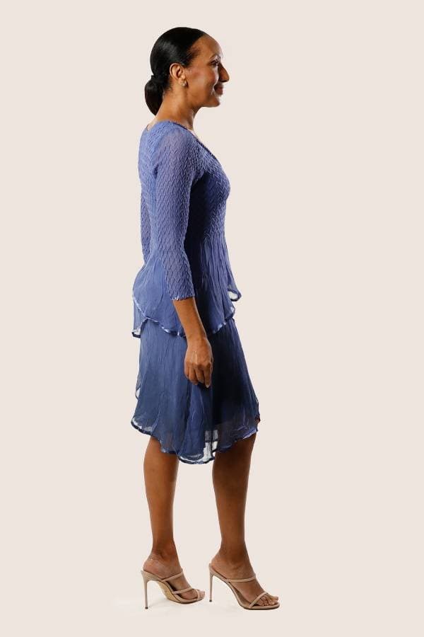 Plisse Vneck Layer dress -  - View 3 of 3